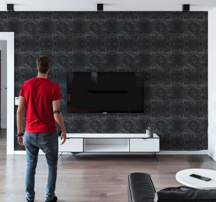 Karbonski učinek Tapete v črni barvi - TenStickers