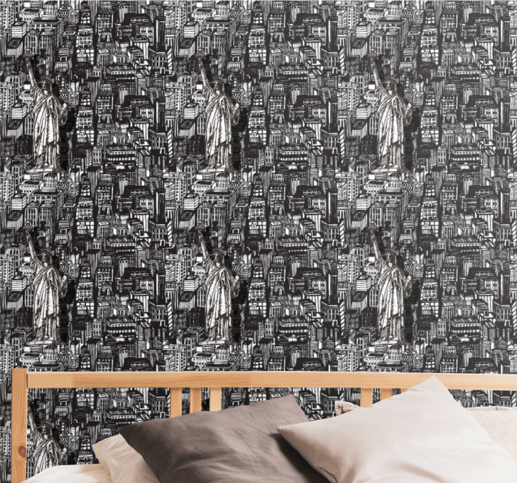 Kip urbani kolaž tapeta mesta in države - TenStickers