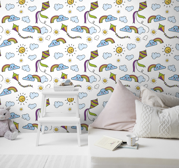 Mavrice, sonce in kajti otroške tapeta - TenStickers