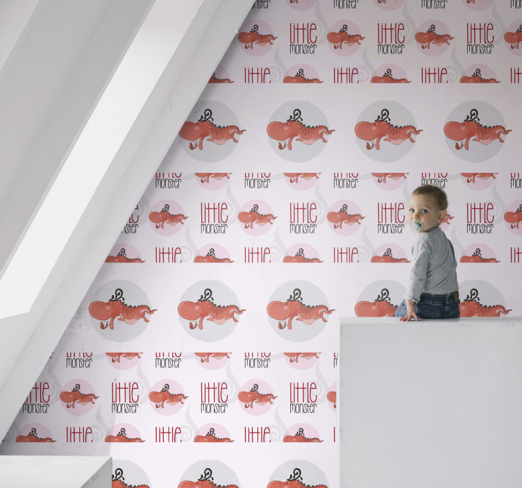 Mejni slog z tapeta ljubkih zmajev - TenStickers