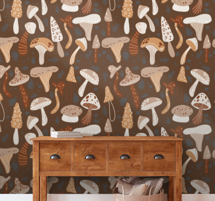 Mešanica gob tapeta narave - TenStickers