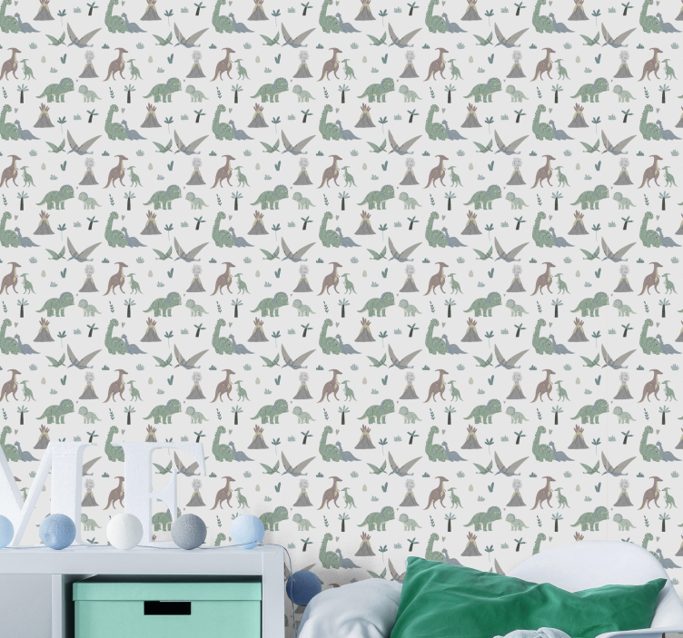 Montaža dinozavra tapeta z dinozavri - TenStickers