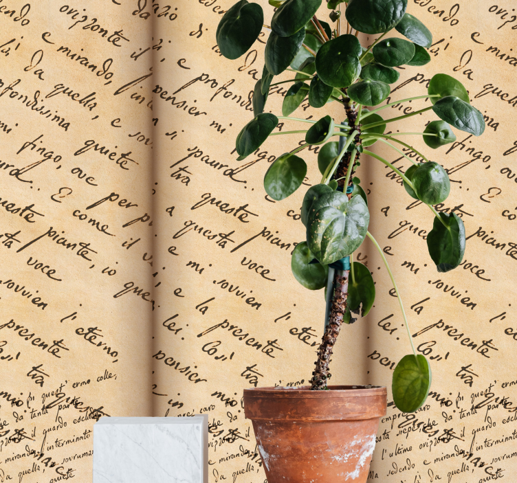 Motiv kurzivne pisave tapeta z napisi in črkami - TenStickers