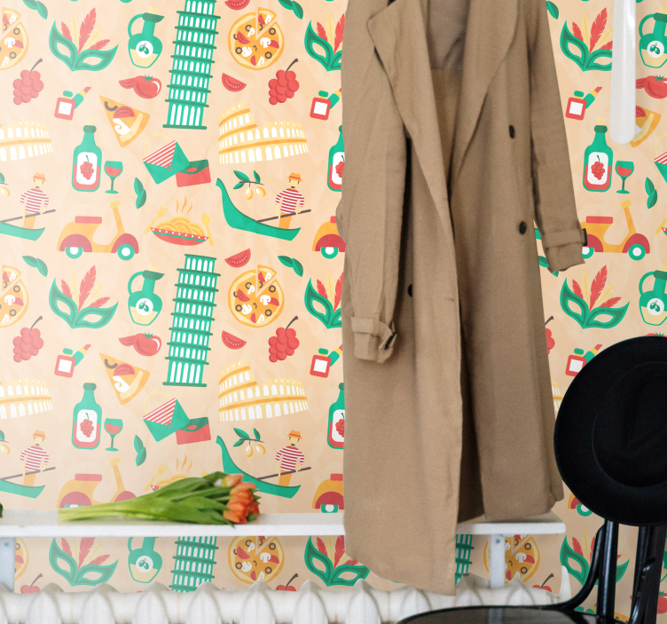 Motivi kulturne kuhinje umetniško tapeta - TenStickers