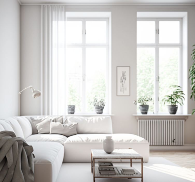 Bel stenski papir za steno - TenStickers