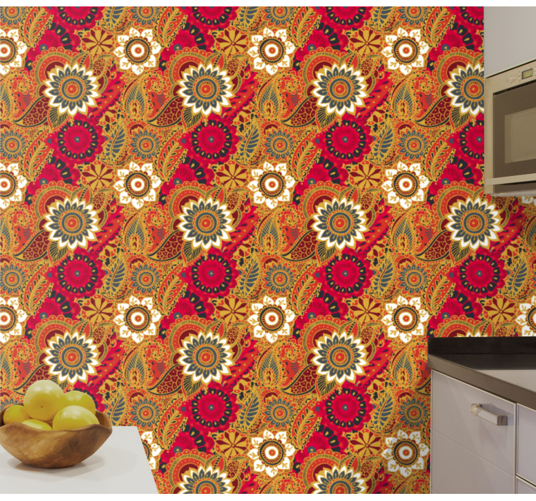 Navdihnjena z mandalo Tapete z ornamentnimi motivi - TenStickers