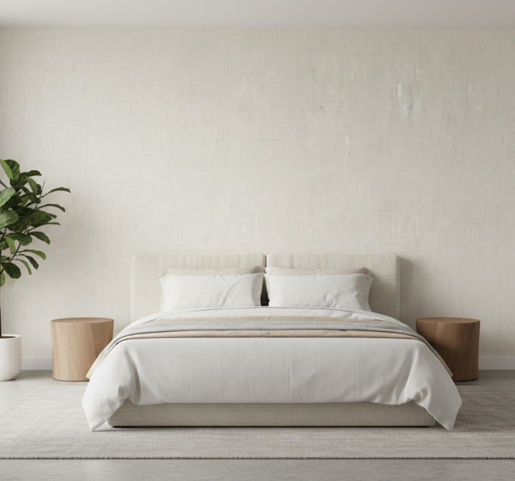 Neutralna lanena tekstura tapete z drugačnim besedilom - TenStickers