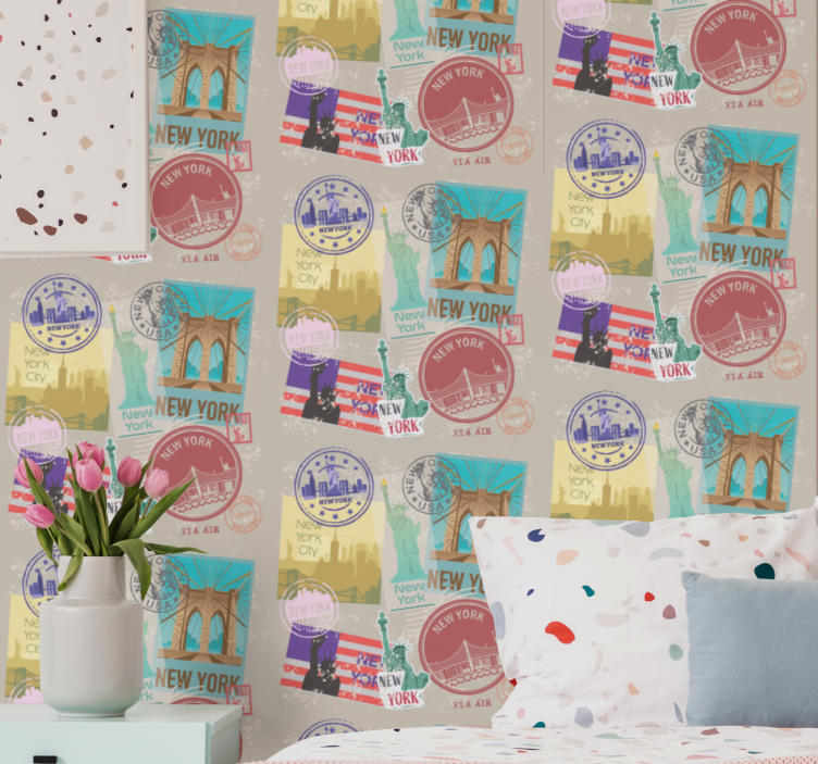 Newyorške znamke Tapete z motivi New Yorka - TenStickers