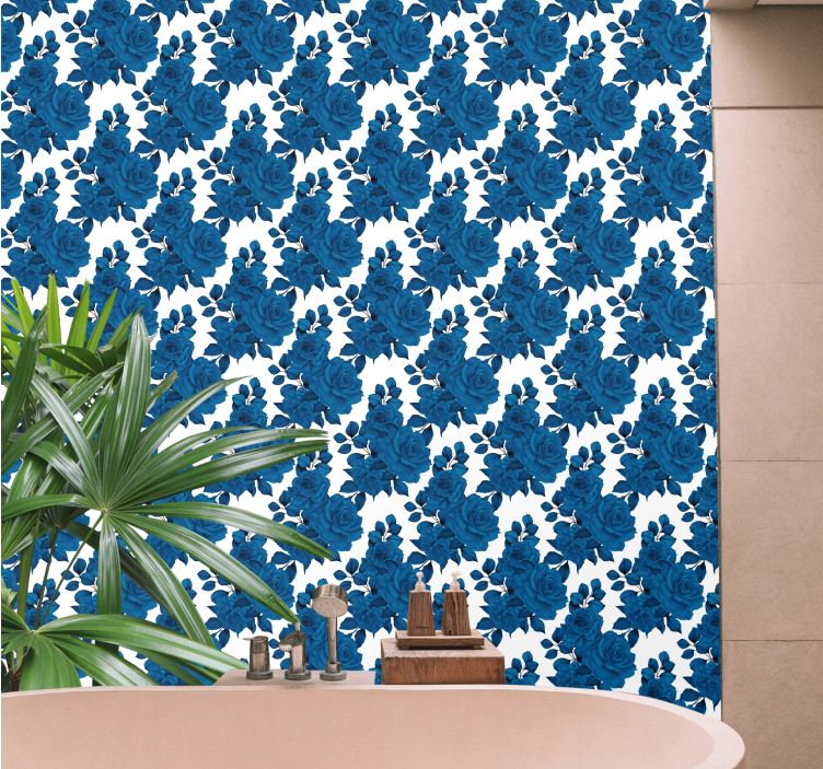 "nova nostalgija" slepi cvetovi modre vrtnice - TenStickers