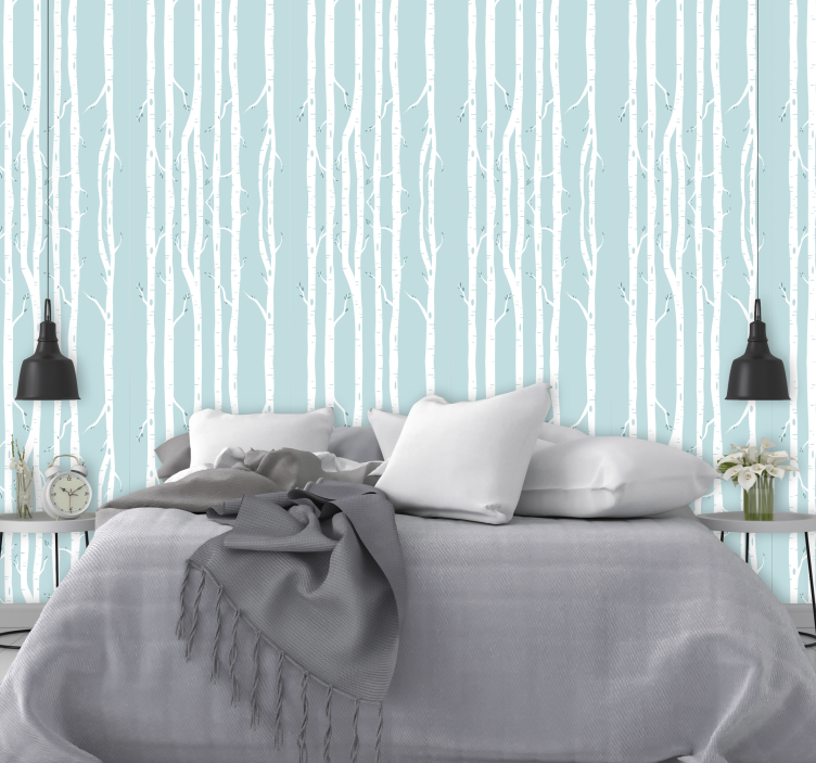 Elegantna tanka debla tapeta z motivom drevesa - TenStickers