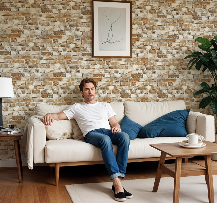 Obrabljen material kamniti tapeti - TenStickers