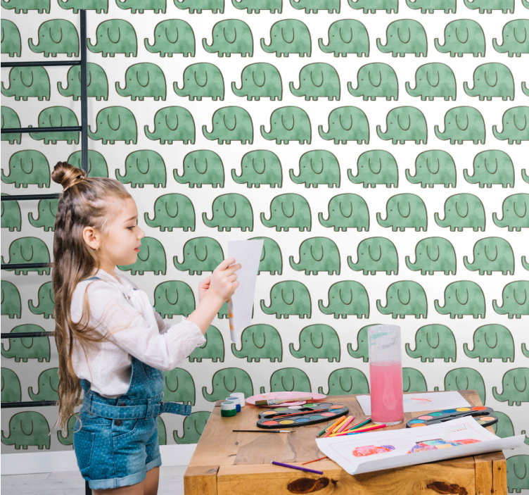 Očarljivi sloni tapeta z motivom slona - TenStickers
