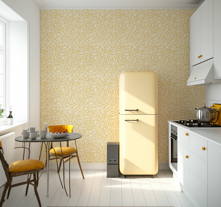 Okrašeni okraski cvetlični ornamentalni zidni papir - TenStickers