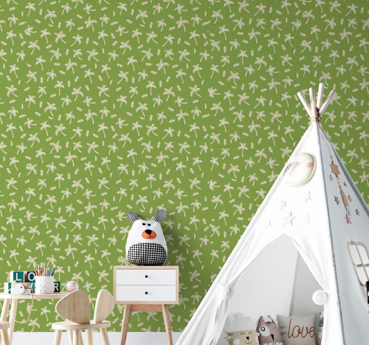 Tapeta bele palme za otroke - TenStickers