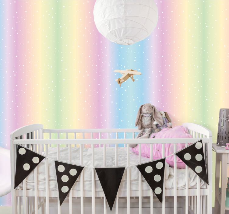 Pastelni zvezdasti preliv tapeta z zvezdami - TenStickers