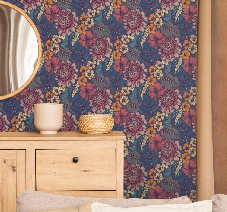 Pisane in divje tapeta za rože - TenStickers