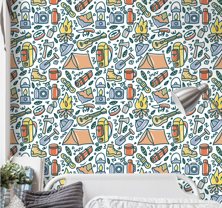 Potrebščine za kampiranje tapeta narave - TenStickers