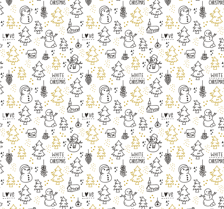 Praznično zimsko prizorišče božično ozadje za tapete - TenStickers