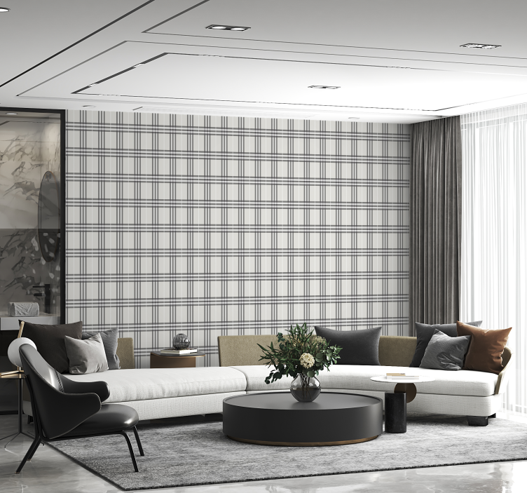 Prepleten vzorec kvadratno tapeta - TenStickers