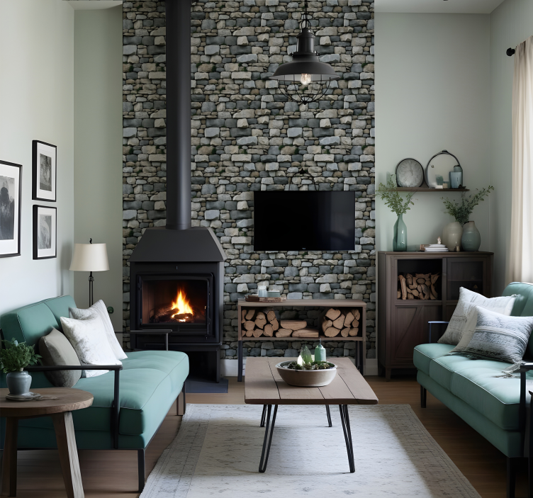 Realen vzorec kamniti tapeti - TenStickers