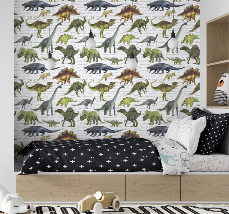 Realistične otroške tapeta dinozavrov - TenStickers