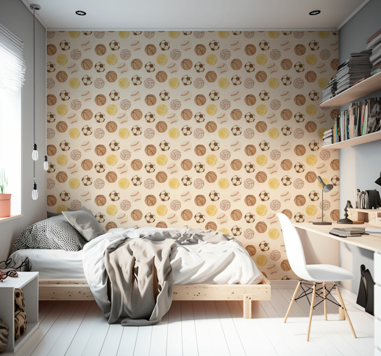 Vintage tapeta z vzorcem kroglic - TenStickers