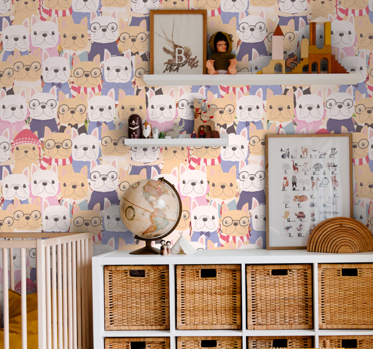 Risani buldogi Tapete s psi - TenStickers