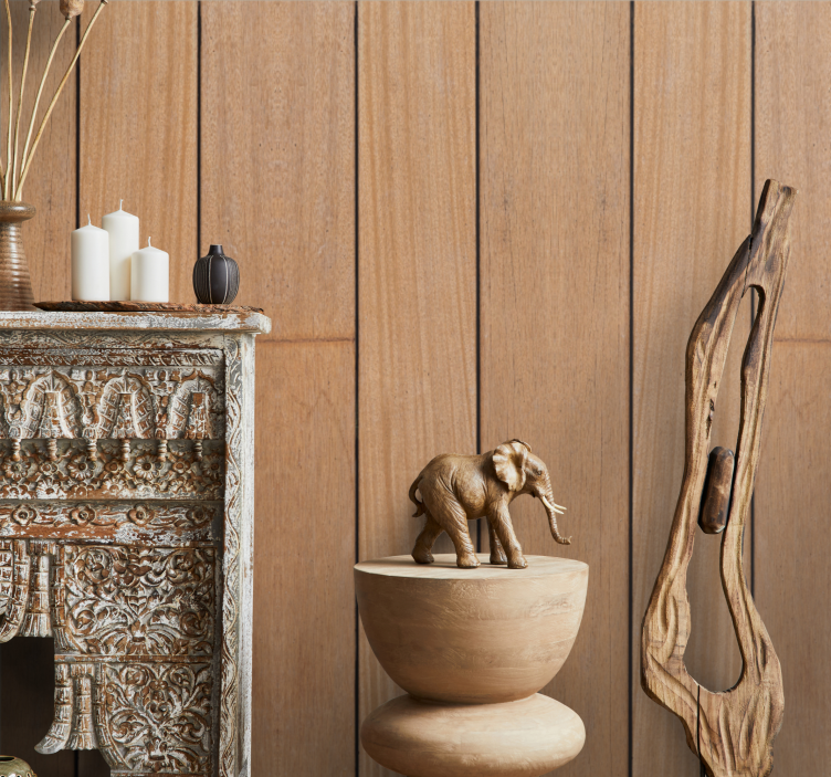 Rjave preproste deske leseno ozadje - TenStickers