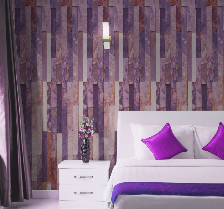 Roza elegantne plošče tapete z marmornimi vzorci - TenStickers