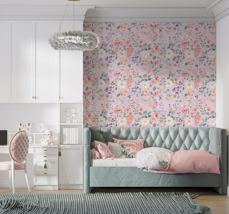 Spomladanska eksplozija Roza tapeta - TenStickers