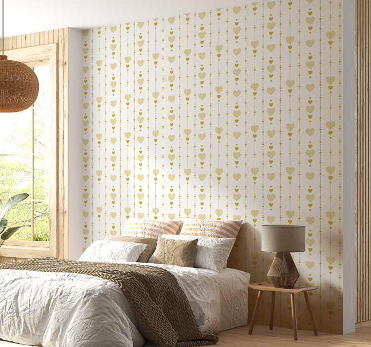 Srce zlata abstraktne tapeta - TenStickers