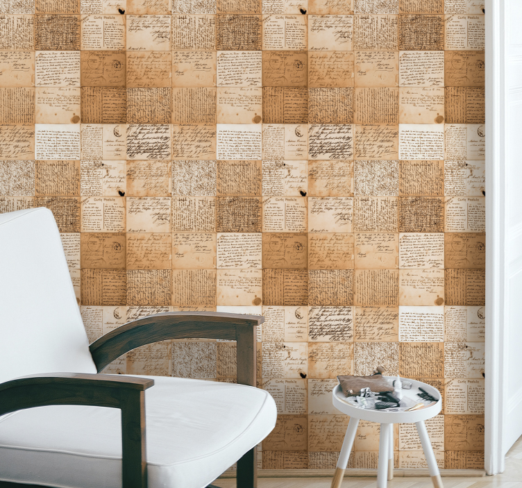 Stare papirje vintage tapeta - TenStickers