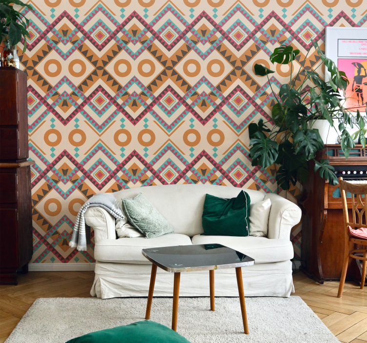 tapeta z večbarvnimi diamanti - TenStickers