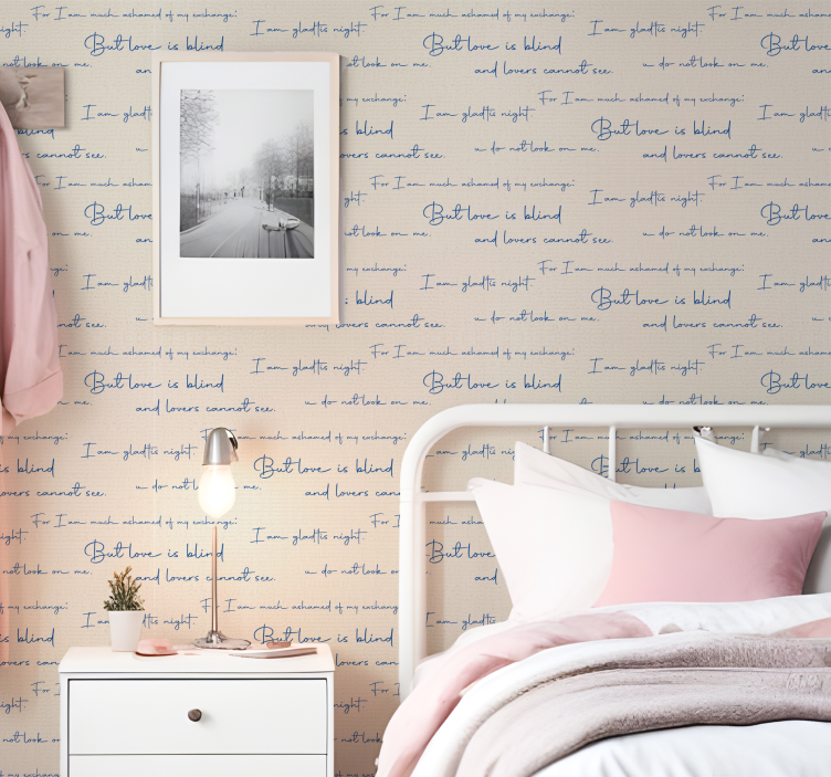 Tekstilna karta tapeta z napisi in črkami - TenStickers