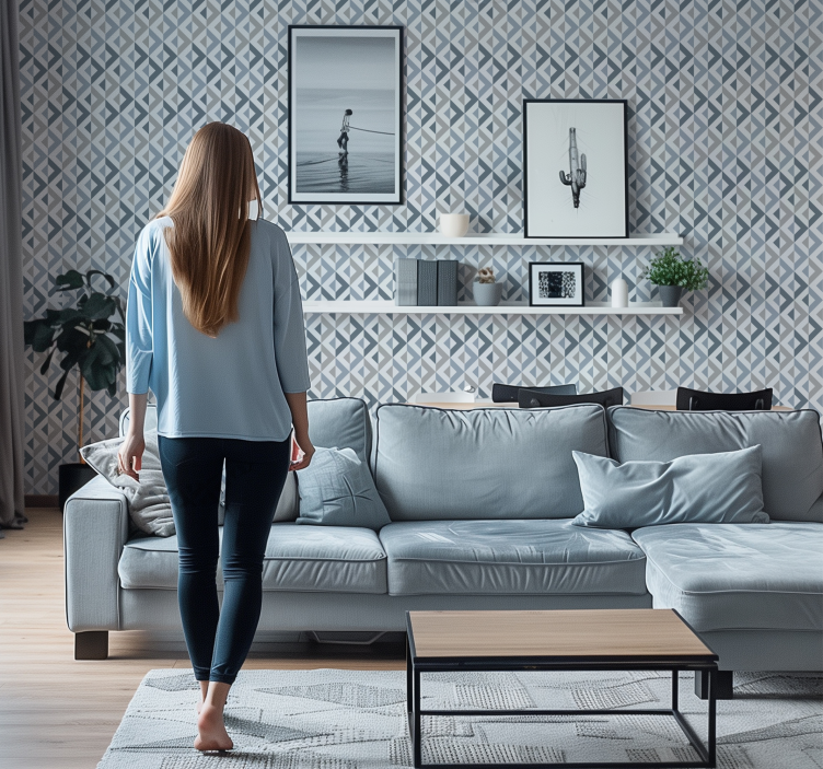 Tekstilni učinek geometrijski ozadje - TenStickers