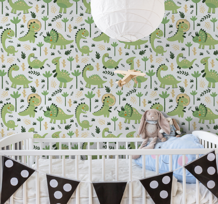 Tema otroške sobe dinozavrov tapeta z dinozavri - TenStickers