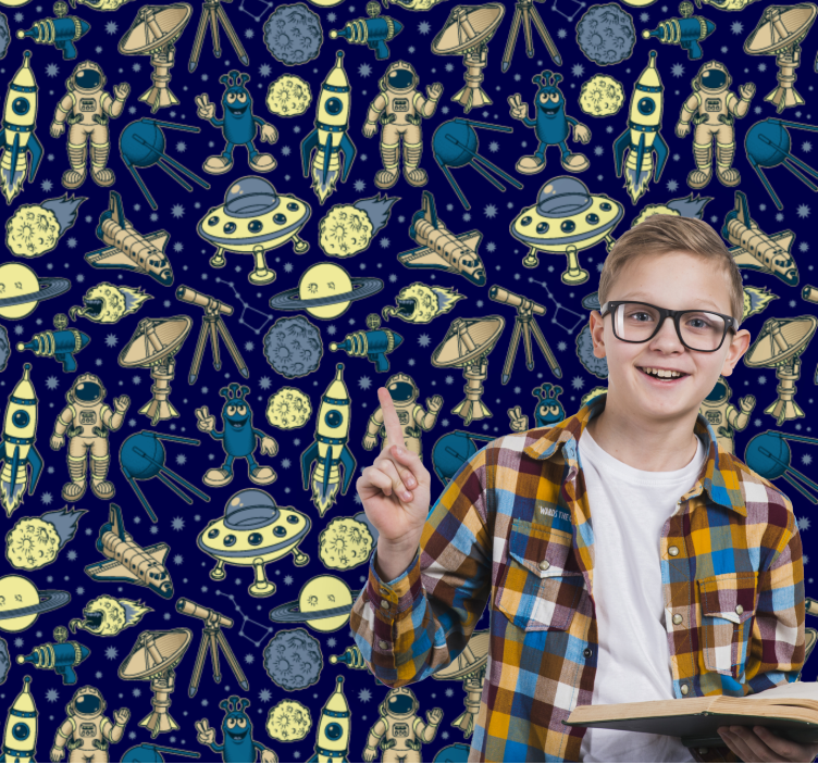 Tema raziskovanja vesolja umetniško tapeta - TenStickers