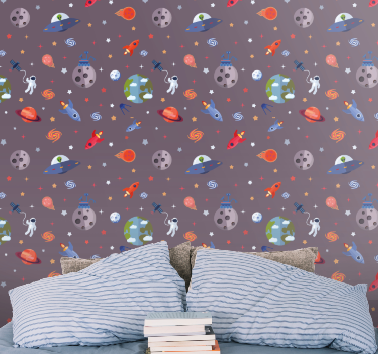 Tema vesoljske avanture tapeta z zvezdami - TenStickers