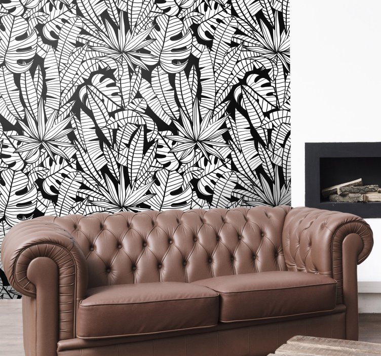 Tropske liste tapeta džungle - TenStickers