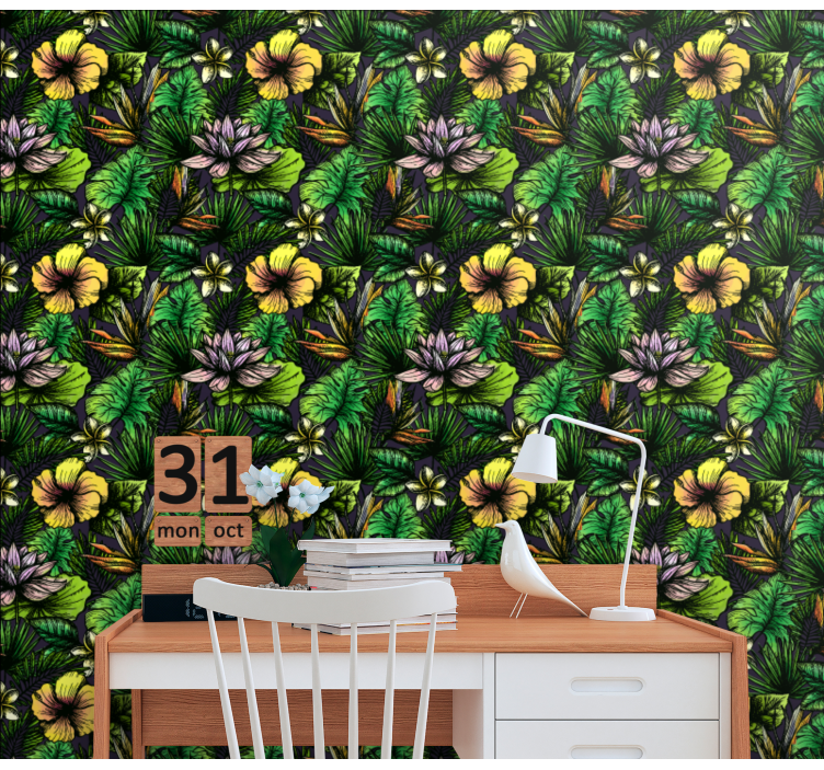 Tropsko cvetenje tapeta narave - TenStickers