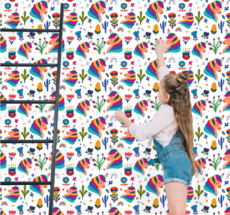 Tukan cvetlični motiv tapeta z živalmi - TenStickers