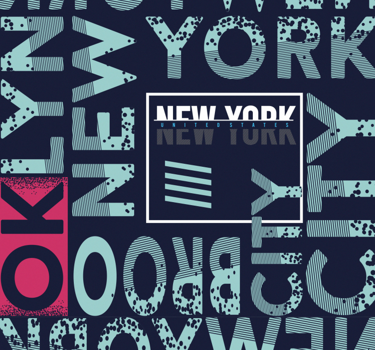 Urbana tipografija Tapete z motivi New Yorka - TenStickers