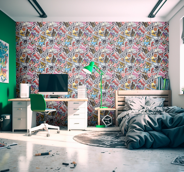 Umetniško tapeta urbane nalepke bomba - TenStickers