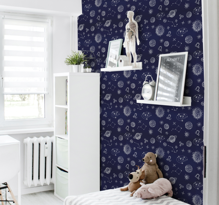 Vesoljski planeti v ozadju galaksije za otroke - TenStickers