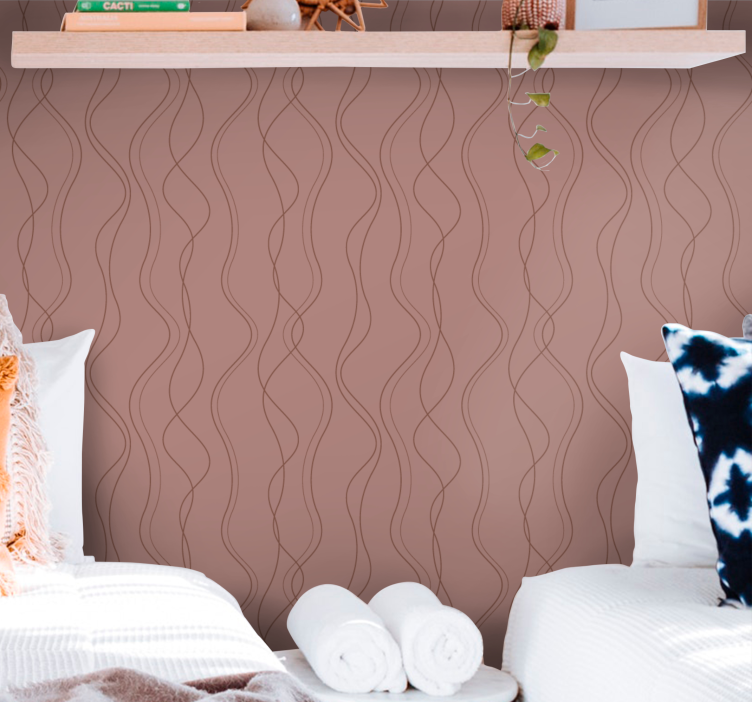 Vzorci tekočih črt abstraktno tapeta - TenStickers