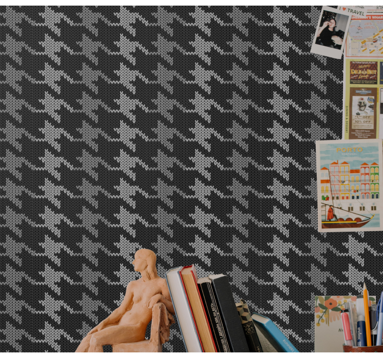 Vzorec houndstooth pisarniški tapeti - TenStickers