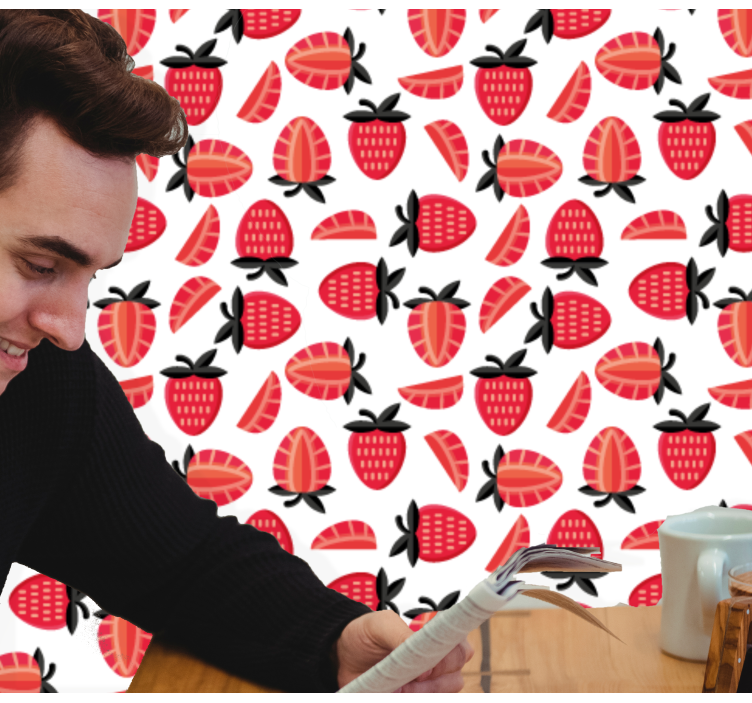 Vzorec jagodičevja tapeta narave - TenStickers