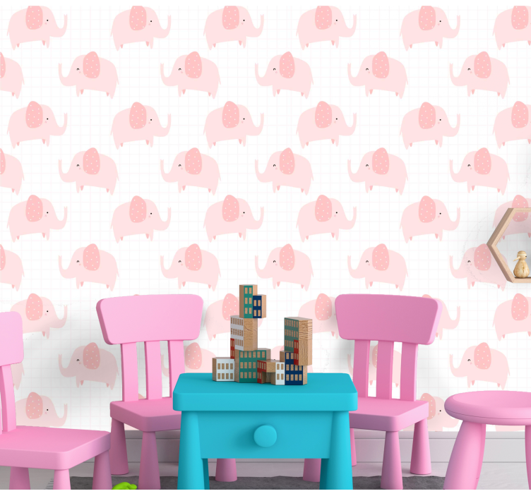 Vzorec parade slonov tapeta z motivom slona - TenStickers