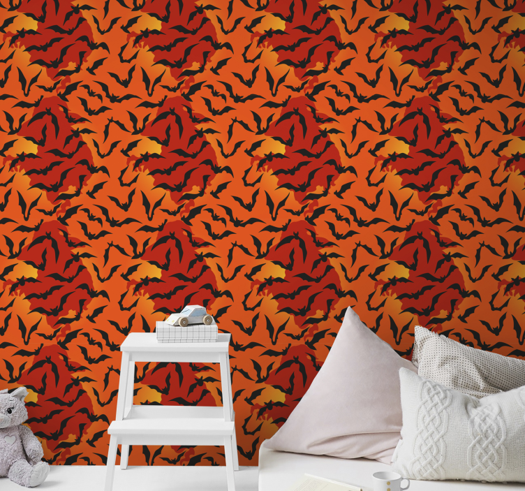 Zbirka letečih netopirjev Halloween ozadje - TenStickers