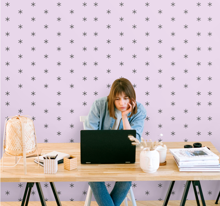 Zvezdasto naglašena stena tapeta z zvezdami - TenStickers